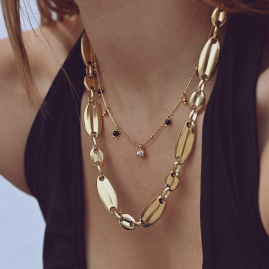 Collier doré long liens - Sublimella